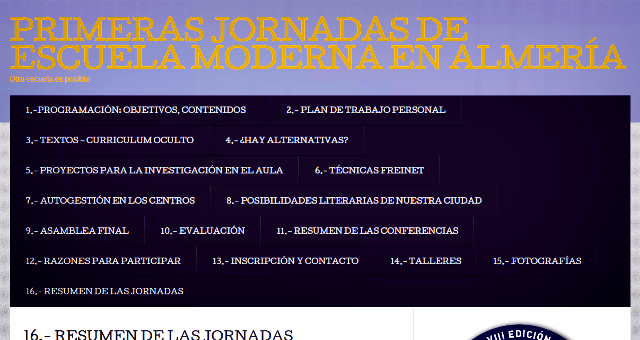 Blog de la I-Jornada de Escuela Moderna de Almeria