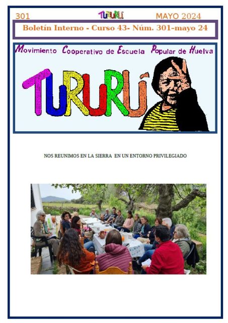 Portada del número 301 del boletín Tururú, del grupo de Huelva