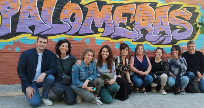 Grupo de Maestros de Lieja de Erasmus en el CEIP Palomeras Bajas