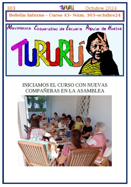 Portada del boletín Tururú, 303, octubre de 2024